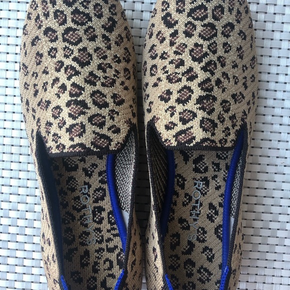 Rothy's Tan and Black Leopard Flats - Picture 1 of 5